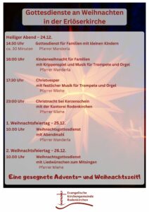 Read more about the article Gottesdienste an Weihnachten