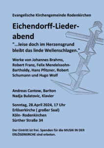 Read more about the article Eichendorff-Liederabend