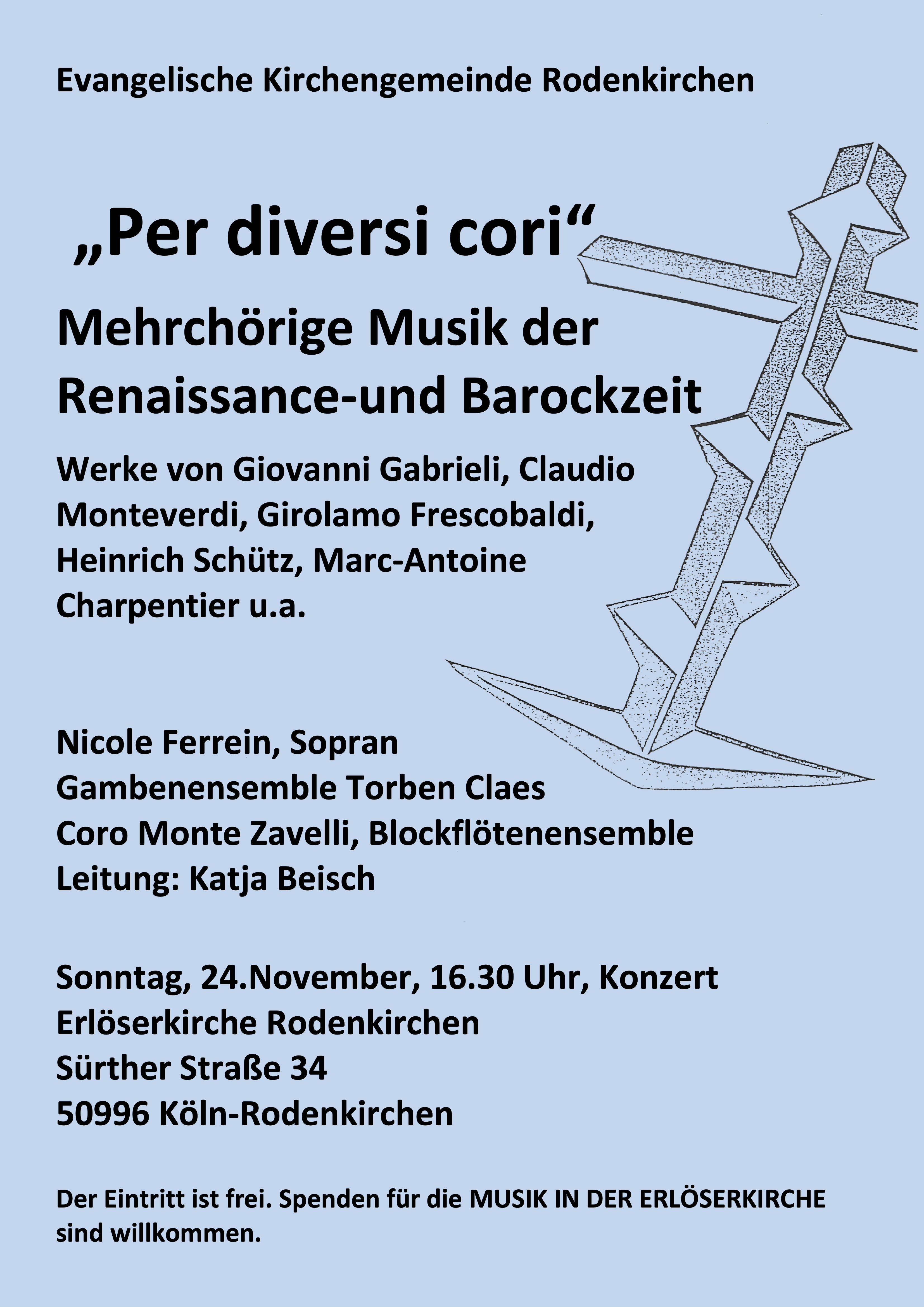 Read more about the article „Per diversi cori“ – Konzert am 24. November