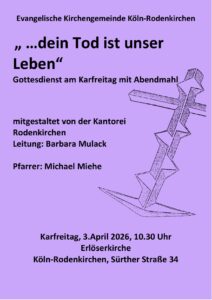Read more about the article Gottesdienst am Karfreitag
