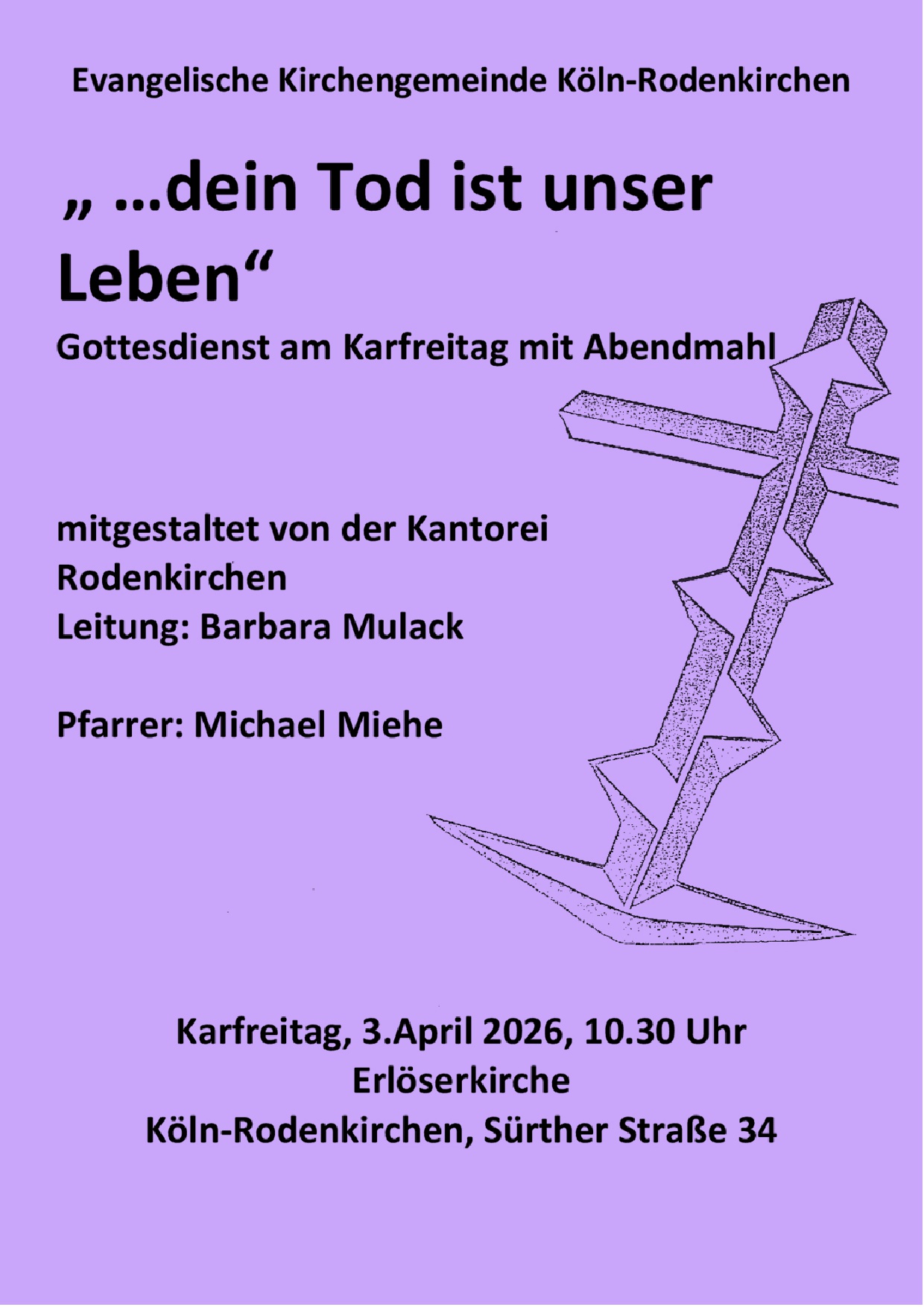 Read more about the article Gottesdienst am Karfreitag